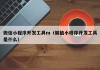 微信小程序开发工具m（微信小程序开发工具是什么）