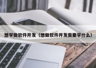 想学做软件开发（想做软件开发需要学什么）