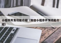 小程序开发功能介绍（微信小程序开发功能介绍）