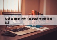 快速seo优化平台（seo快速优化软件网站）