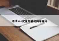 湛江seo优化排名的简单介绍