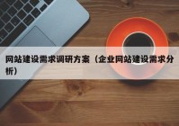 网站建设需求调研方案（企业网站建设需求分析）