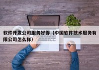 软件开发公司服务好得（中国软件技术服务有限公司怎么样）