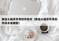 微信小程序开发软件技术（微信小程序开发软件技术有哪些）