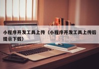 小程序开发工具上传（小程序开发工具上传后提示下载）