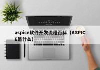 aspice软件开发流程百科（ASPICE是什么）