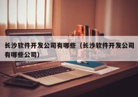 长沙软件开发公司有哪些（长沙软件开发公司有哪些公司）