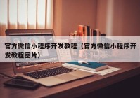 官方微信小程序开发教程（官方微信小程序开发教程图片）